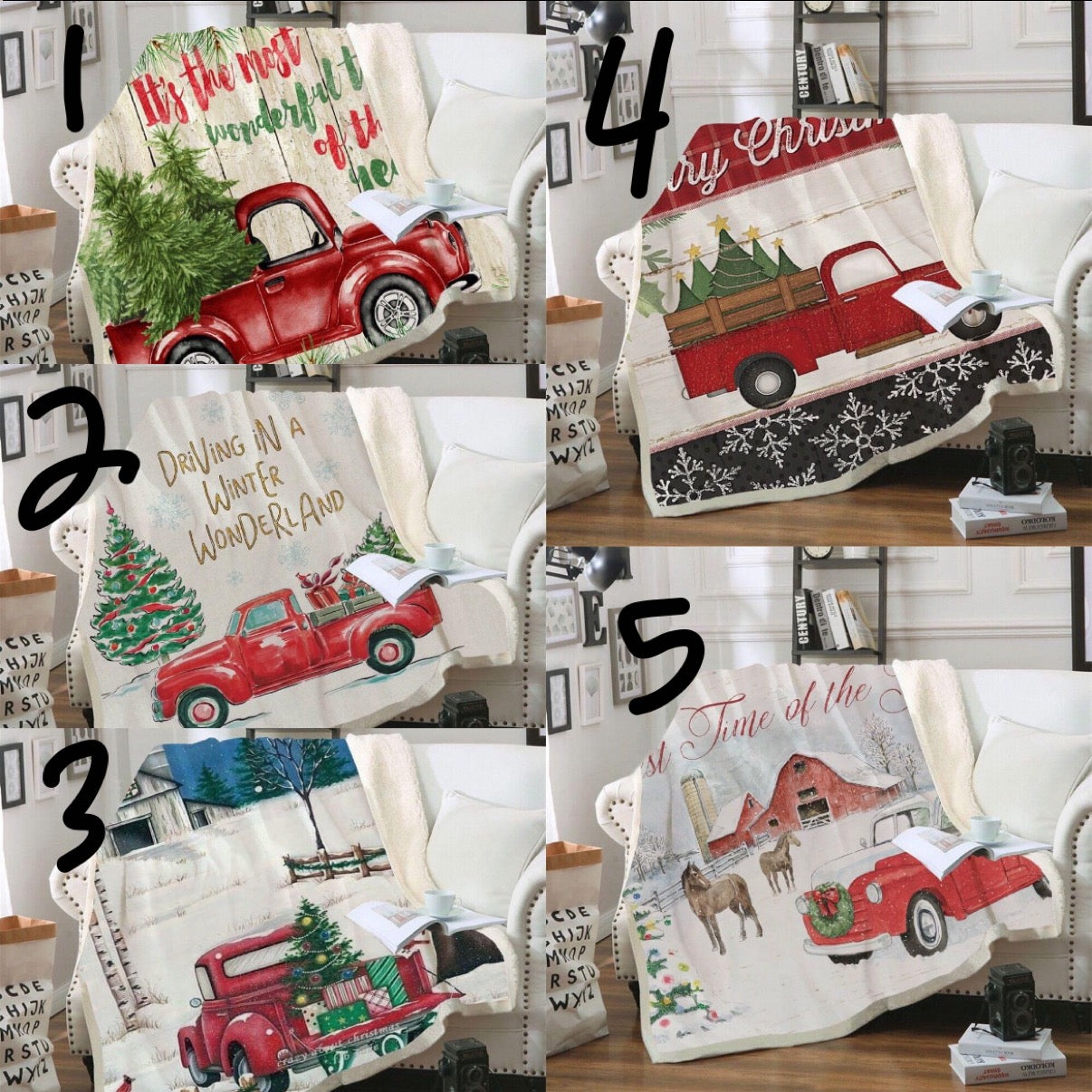 PRE-ORDER Christmas Blankets-(10/3)