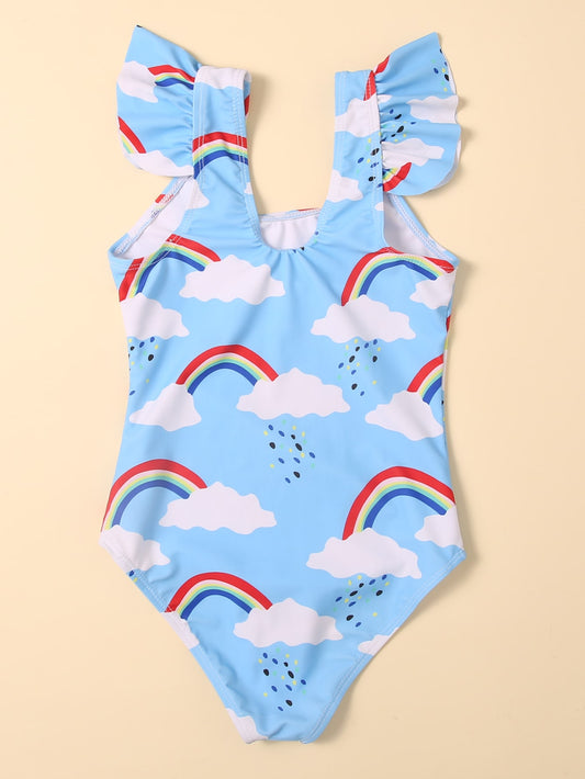 Ruffled Rainbow Swimsuit