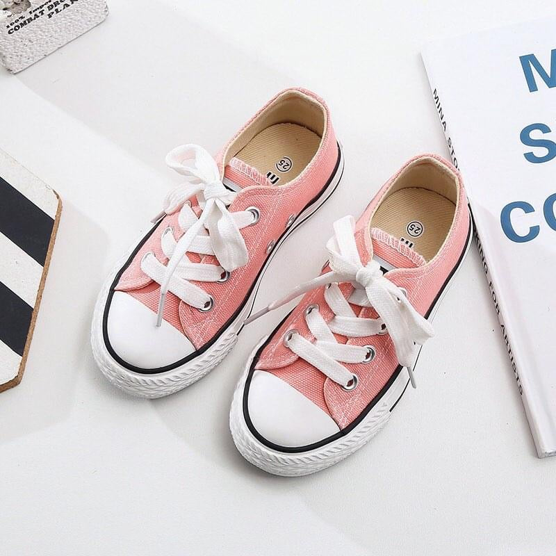 PRE-ORDER Kid’s Low Rise Colored Canvas Shoes #3-(3/1)