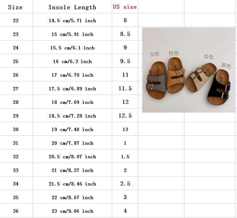 PRE-ORDER Kid's Slide on Faux Leather Sandals - (3/30)