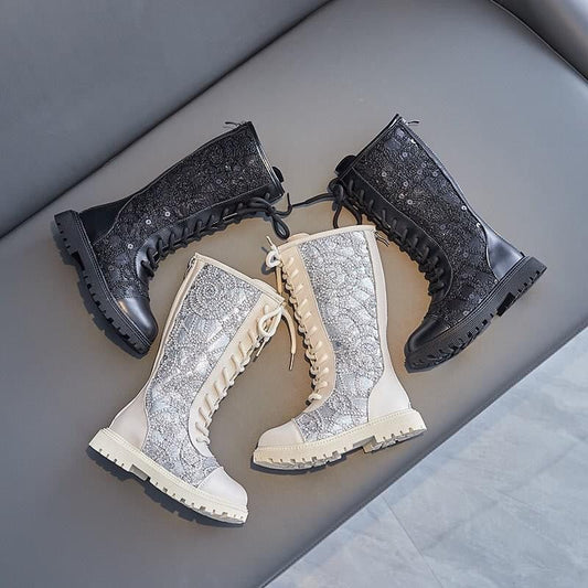 PRE-ORDER Childrens Sparkle High Boots-(6/9)